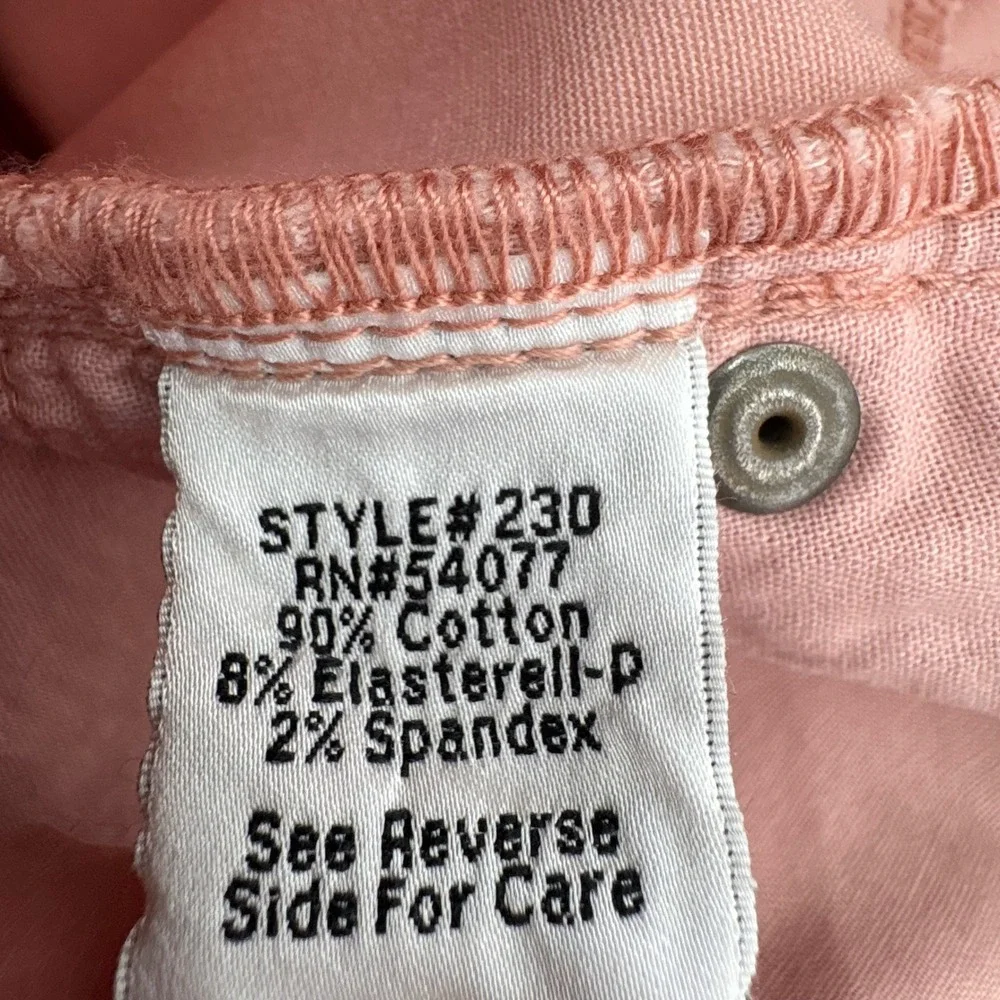 Cabi Nectar Pink Denim Jeans Style 230‎ Women Size 6 Straight Leg Cotton Blend